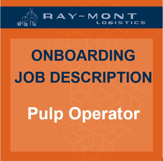 Job Description - Pulp Operator