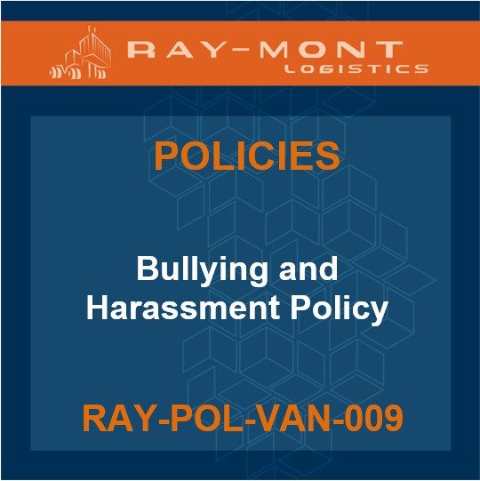 RAY-POL-VAN-009 Bullying and Harassment Policy